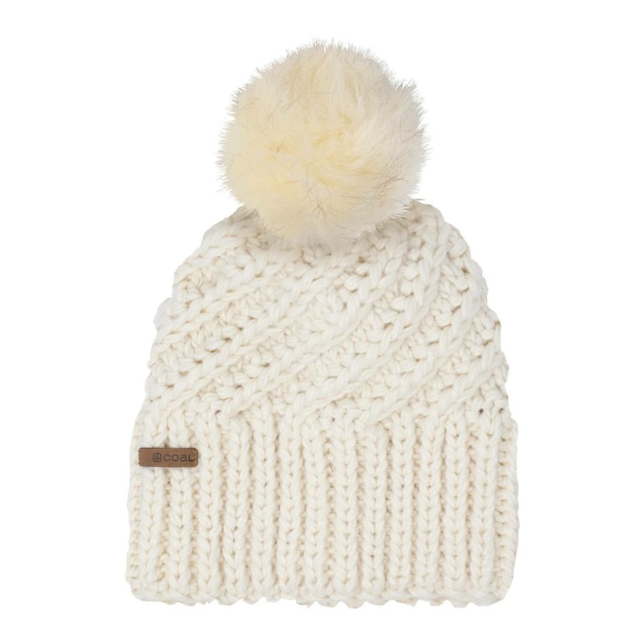 Headwear * | Coal The Maizy Knit Faux Fur Pom Beanie Women'S