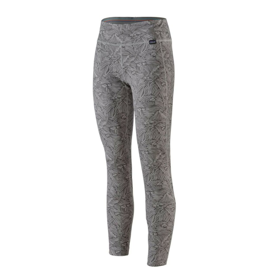 Baselayers & Underwear * | Patagonia Capilene Midweight Bottoms Women'S (Spring 2022) Hut To Hut / Salt Grey