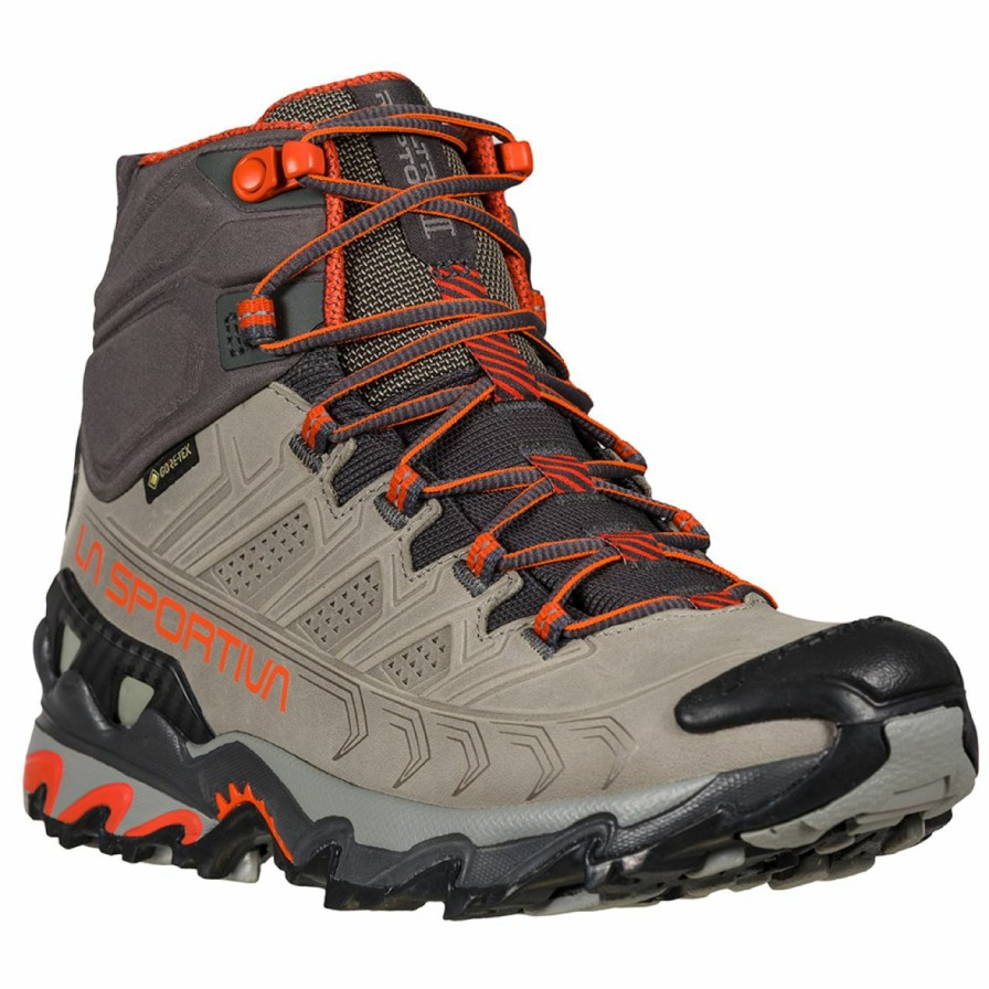 Footwear * | La Sportiva Ultra Raptor Ii Mid Leather Gtx Women'S Moon / Paprika