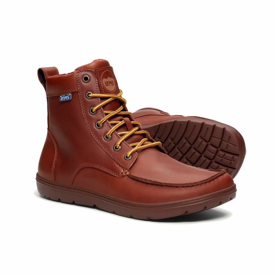 Footwear * | Lems Boulder Boot Leather Russet