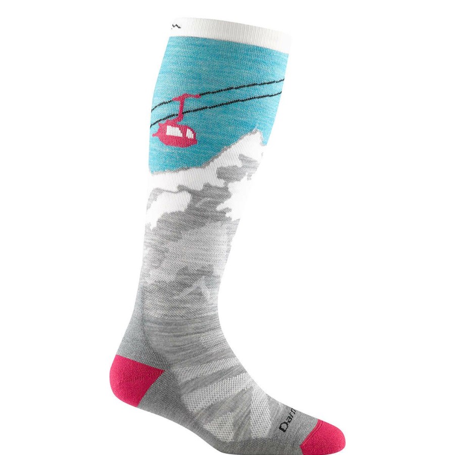 Socks * | Darn Tough Yeti Over-The-Calf Midweight Cushion Women'S Aqua