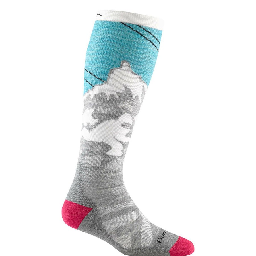 Socks * | Darn Tough Yeti Over-The-Calf Midweight Cushion Women'S Aqua