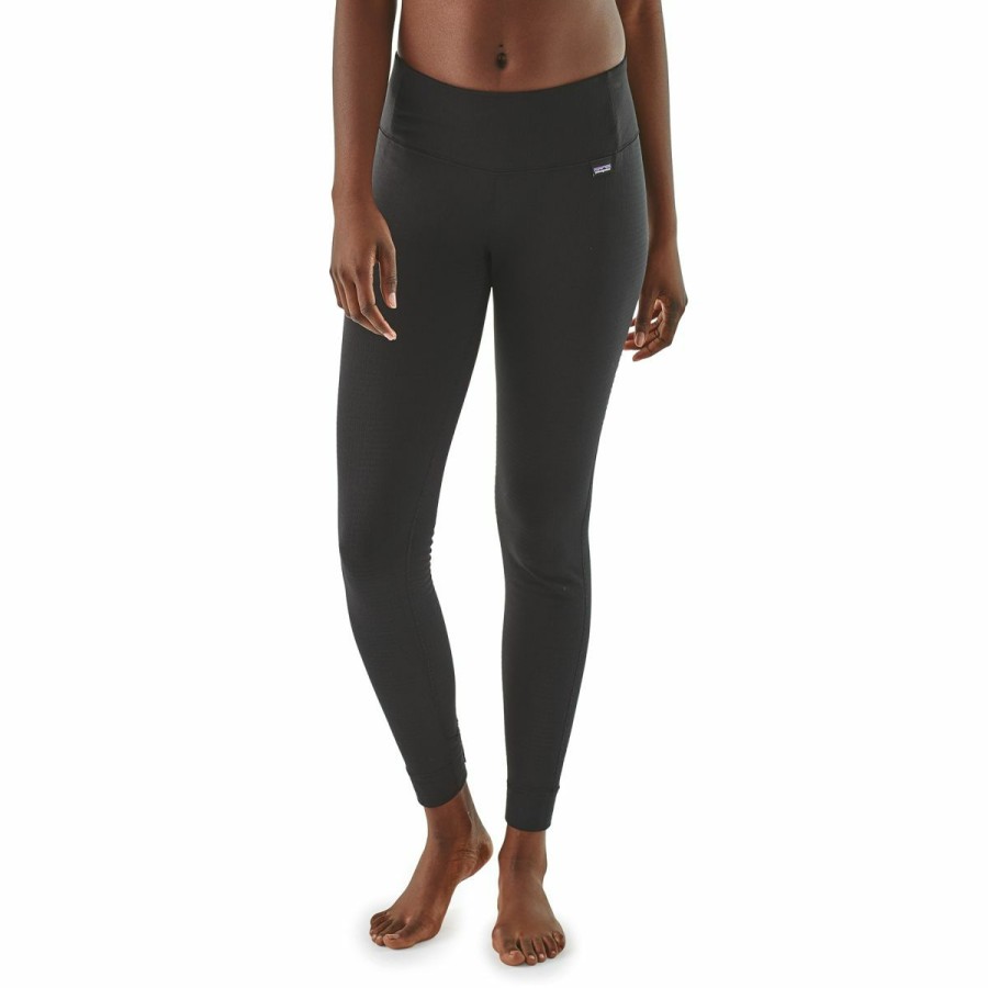 Women'S Bottoms * | Patagonia Capilene Thermal Weight Bottoms Women'S Black