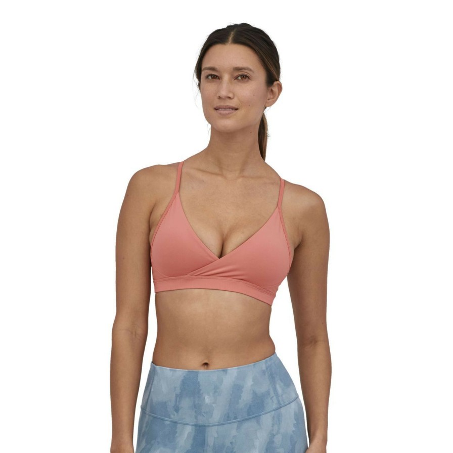 Baselayers & Underwear * | Patagonia Cross Beta Sports Bra Women'S (Fall 2022) Sunfade Pink