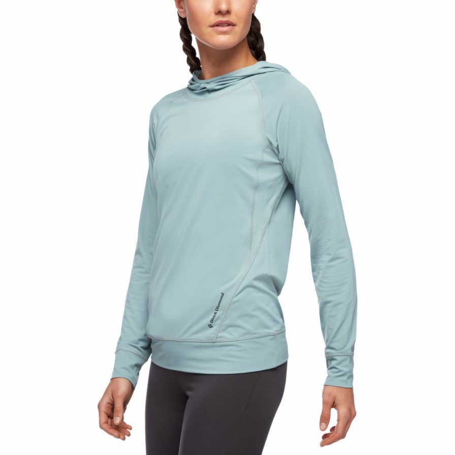 Women'S Shirts * | Black Diamond Alpenglow Hoody Women'S Blue Ash