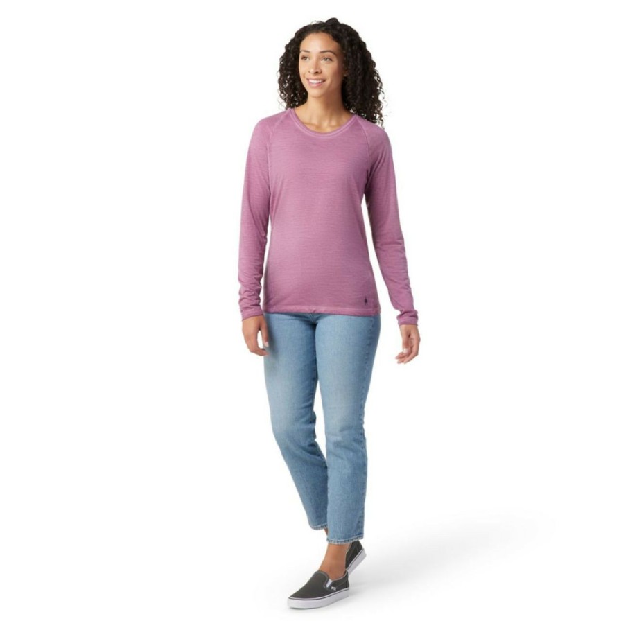 Baselayers & Underwear * | Smartwool Merino 150 Plant-Based Dye Base Layer L/S Women'S (Spring 2022) Summer Sound Purple Wash