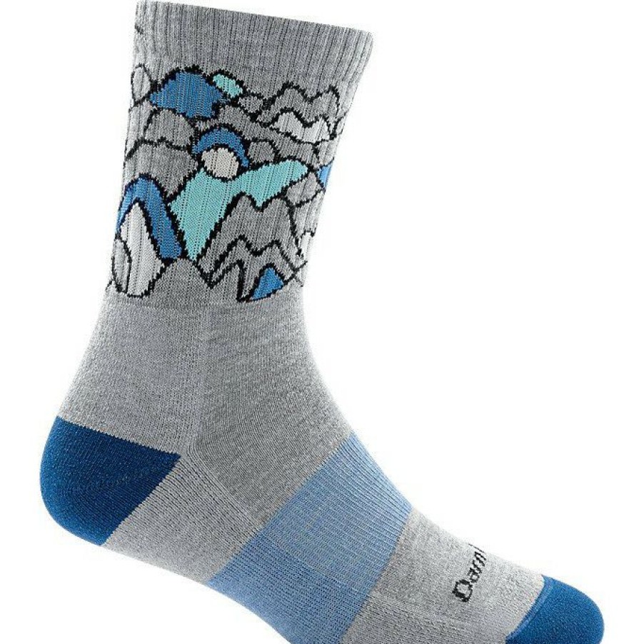 Socks * | Darn Tough Zuni Coolmax Micro Crew Midweight Cushion Women'S Light Gray