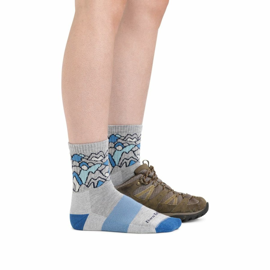 Socks * | Darn Tough Zuni Coolmax Micro Crew Midweight Cushion Women'S Light Gray