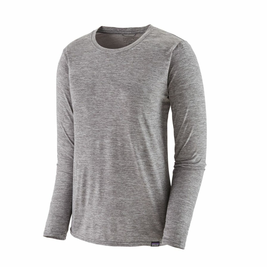 Women'S Shirts * | Patagonia Long-Sleeved Capilene Cool Daily Shirt Women'S Feather Grey