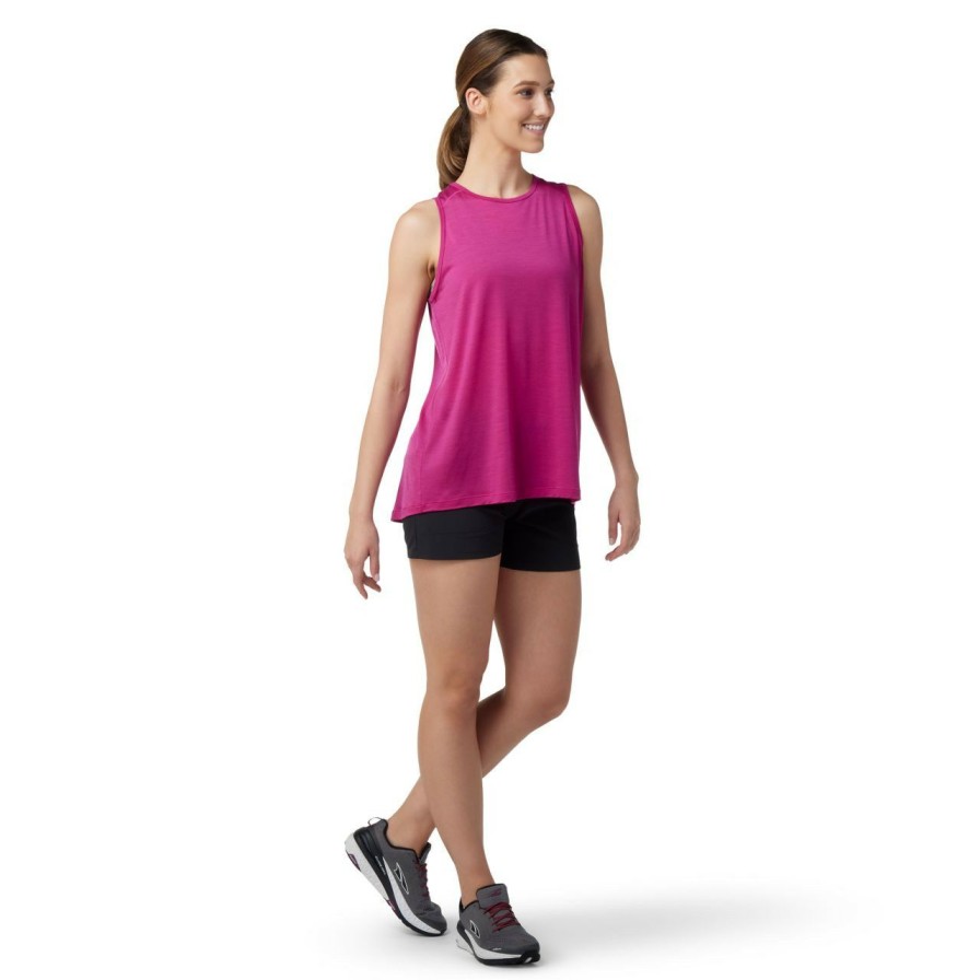 Women'S Shirts * | Smartwool Merino Sport 120 High Neck Tank Women'S (Spring 2022) Festive Fuchsia