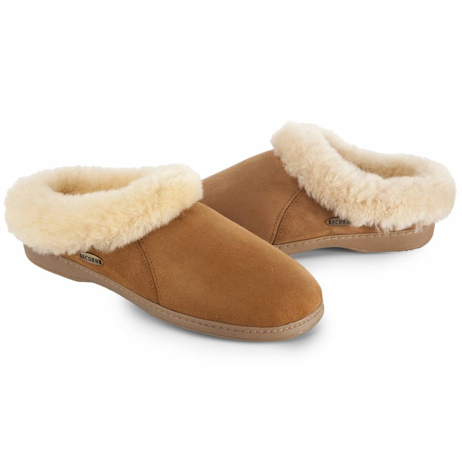 Footwear * | Acorn Ewe Collar Slippers Women'S Walnut