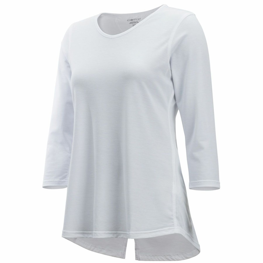 Women'S Shirts * | Exofficio Wanderlux 3/4 Sleeve Shirt Women'S (Fall 2019) White