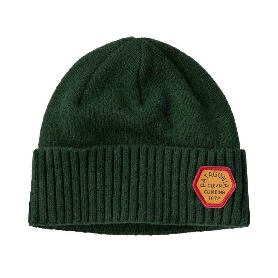 Headwear * | Patagonia Brodeo Beanie 1 (Fall 2022) Clean Climb Patch / Pinyon Green