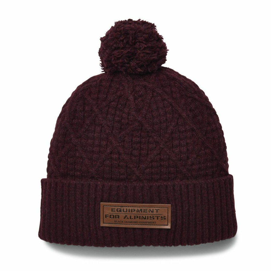 Headwear * | Black Diamond Cable Cuff Pom Beanie Women'S