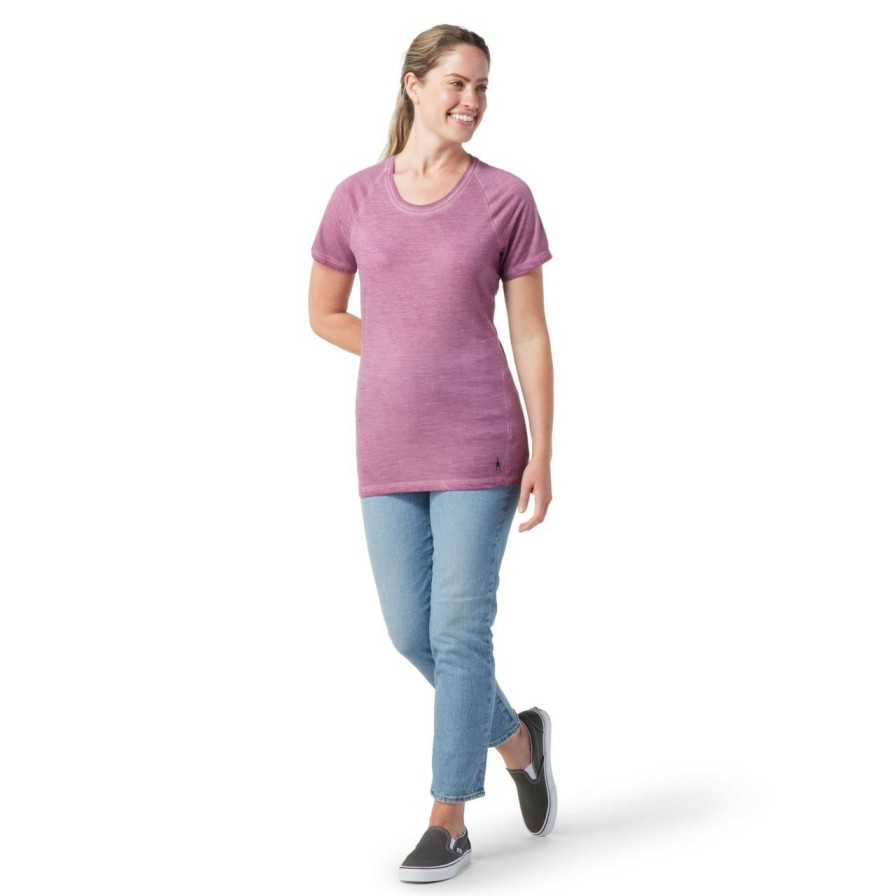 Baselayers & Underwear * | Smartwool Merino 150 Plant-Based Dye Base Layer S/S Women'S (Spring 2022) Summer Sound Purple Wash