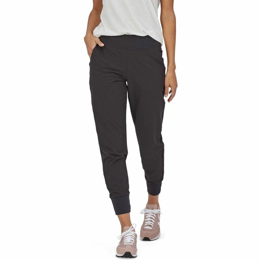 Women'S Bottoms * | Patagonia Happy Hike Studio Pants Women'S Ink Black