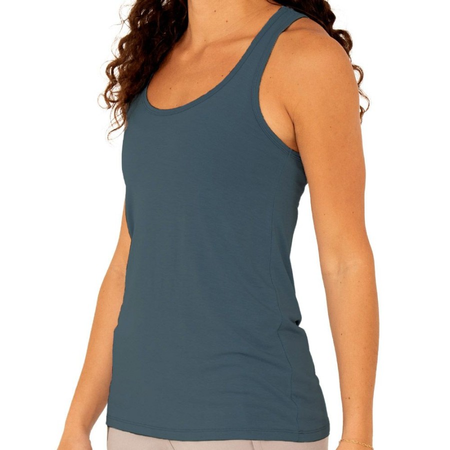 Women'S Shirts * | Free Fly Bamboo Racerback Tank Women'S (Fall 2022) Blue Dusk