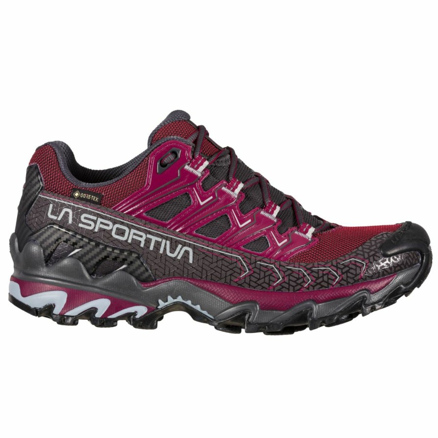 Footwear * | La Sportiva Ultra Raptor Ii Gtx Women'S Red Plum / Carbon