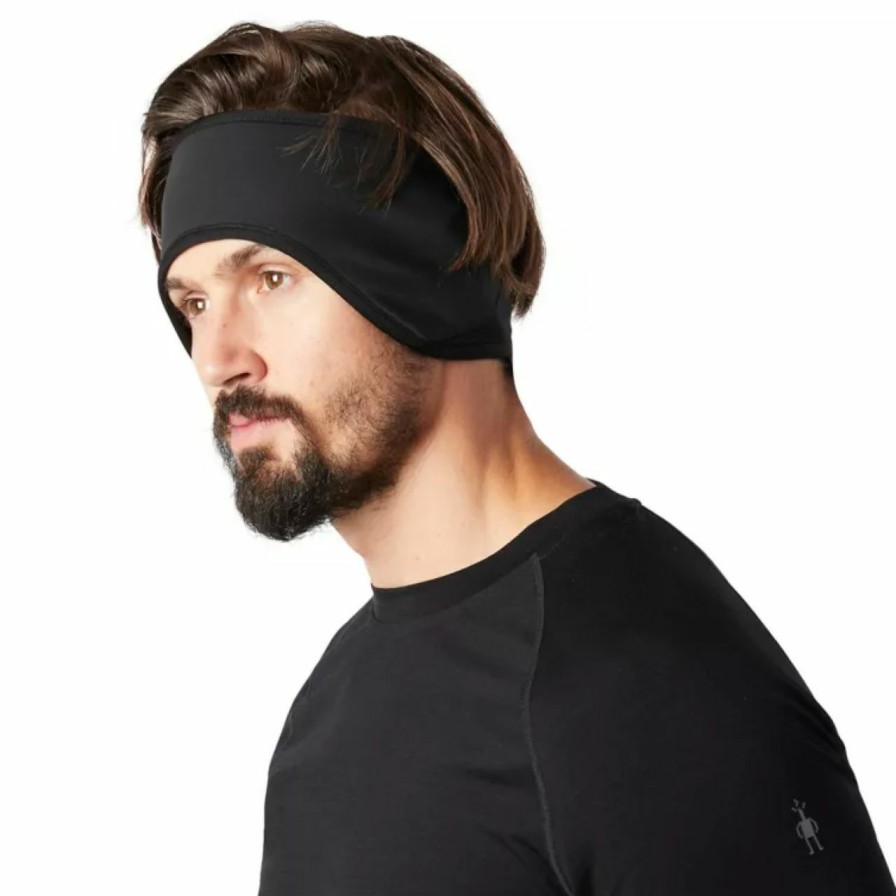 Headwear * | Smartwool Merino Sport Fleece Wind Headband Black