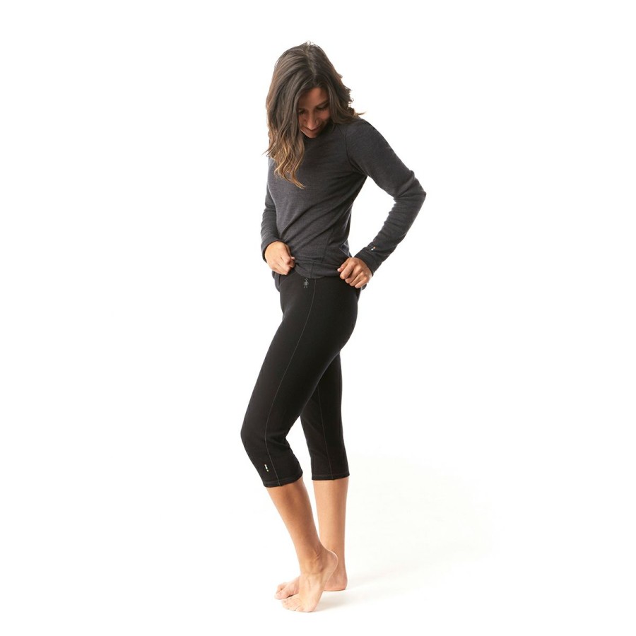 Baselayers & Underwear * | Smartwool Classic Thermal Merino Base Layer 3/4 Bottom Women'S Black