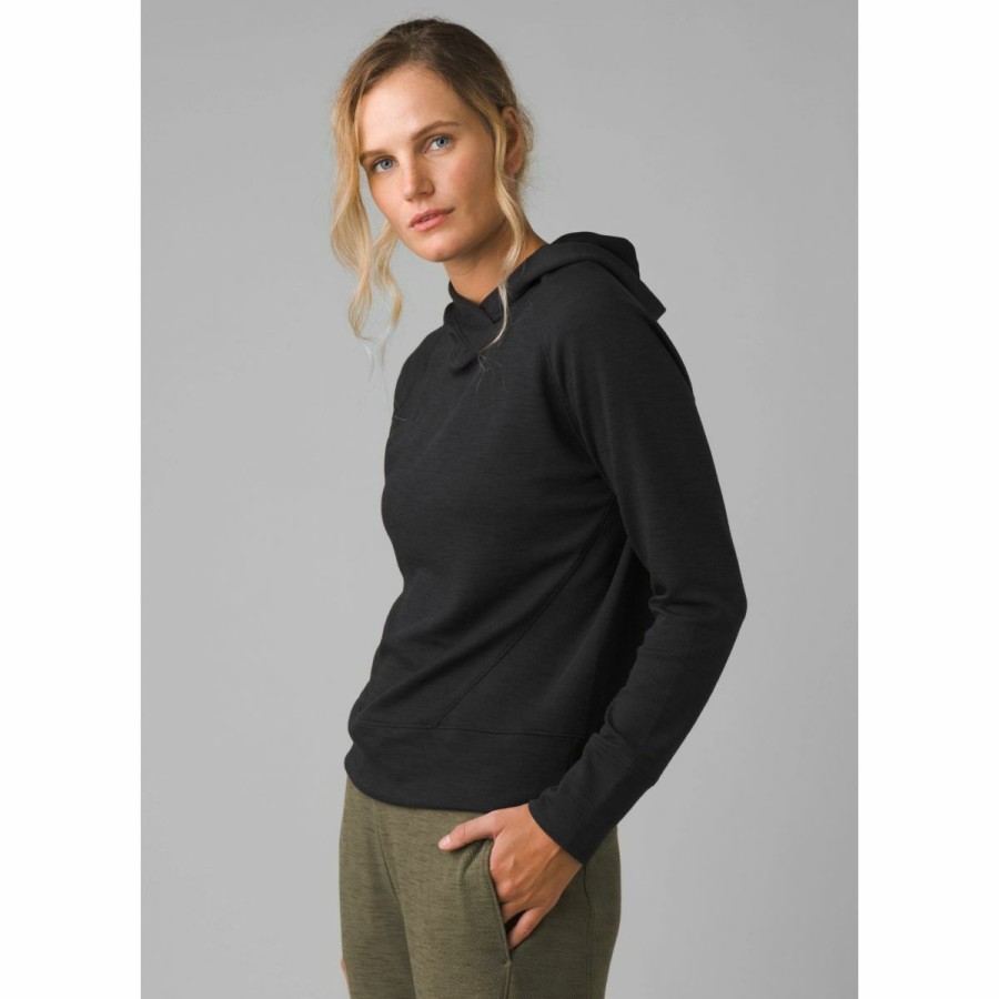 Women'S Shirts * | Prana Sunrise Hoodie Women'S Solid Black