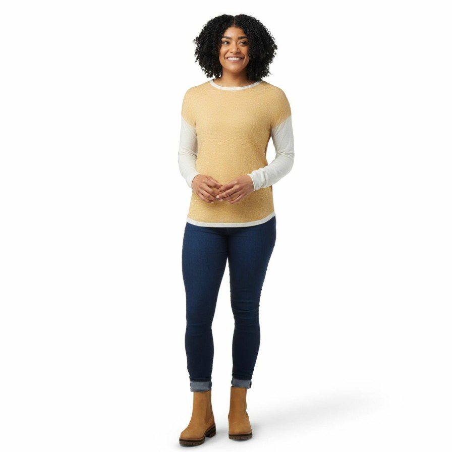 Women'S Shirts * | Smartwool Shadow Pine Colorblock Sweater Women'S (Fall 2022)