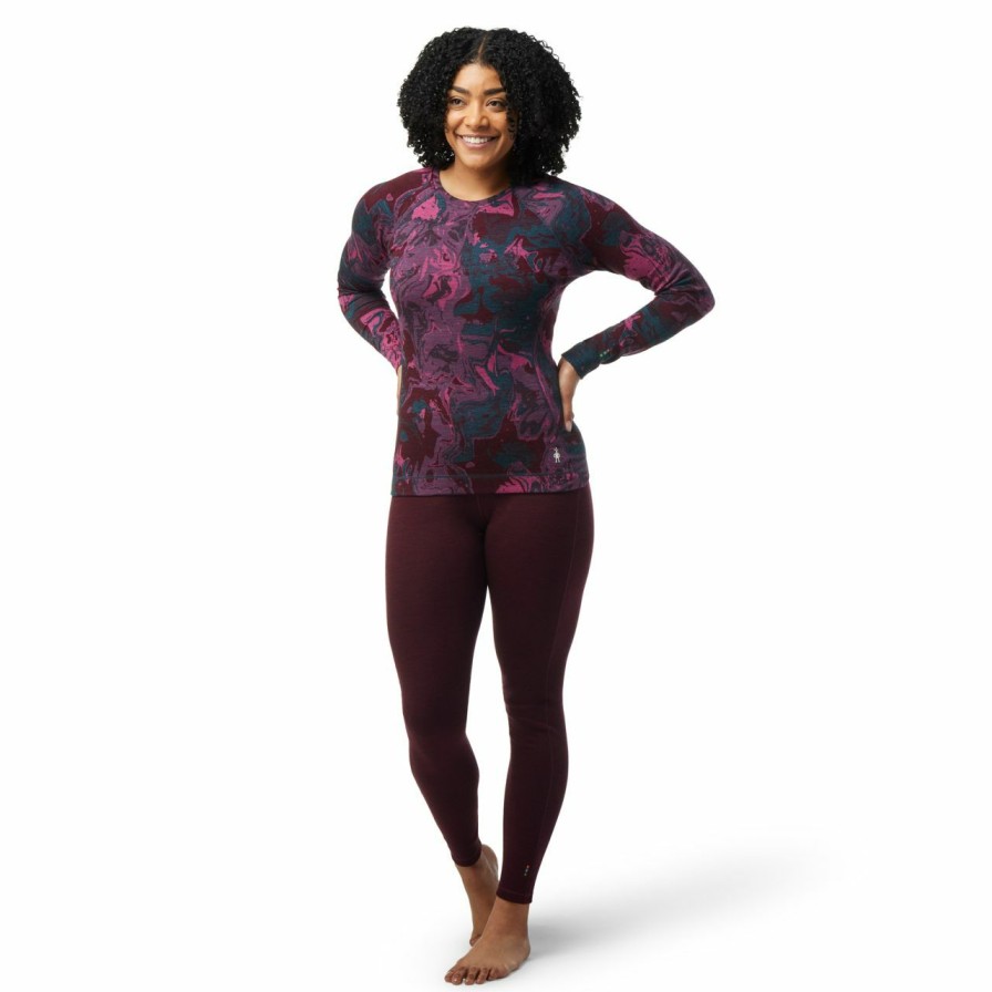 Baselayers & Underwear * | Smartwool Classic Thermal Merino Base Layer Pattern Crew Women'S