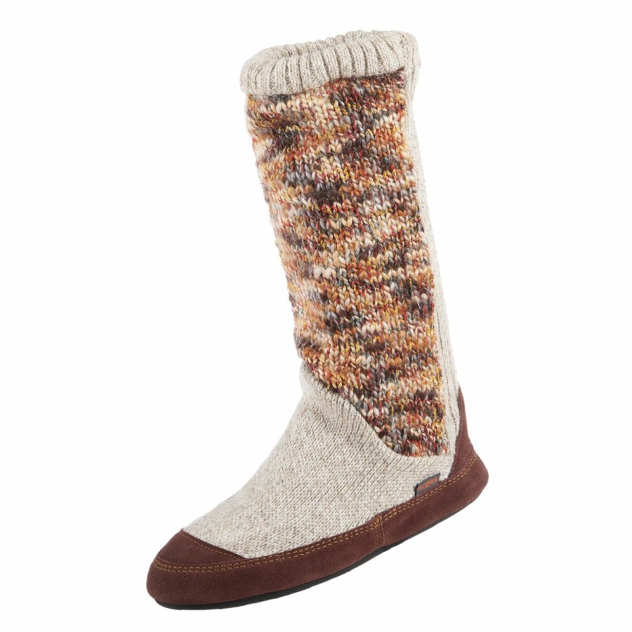 Footwear * | Acorn Slouch Boot Slipper Socks Women'S Sunset Cable Knit