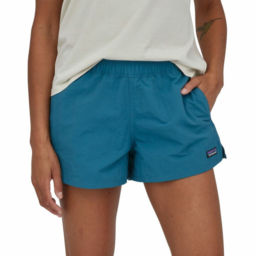 Women'S Bottoms * | Patagonia Barely Baggies Shorts Women'S Wavy Blue