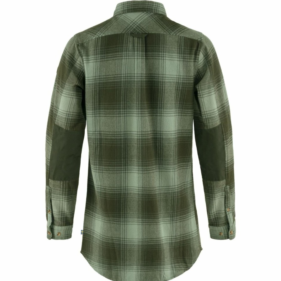 Women'S Shirts * | Fjallraven Ovik Twill Shirt Ls Women'S Deep Forest / Patina Green