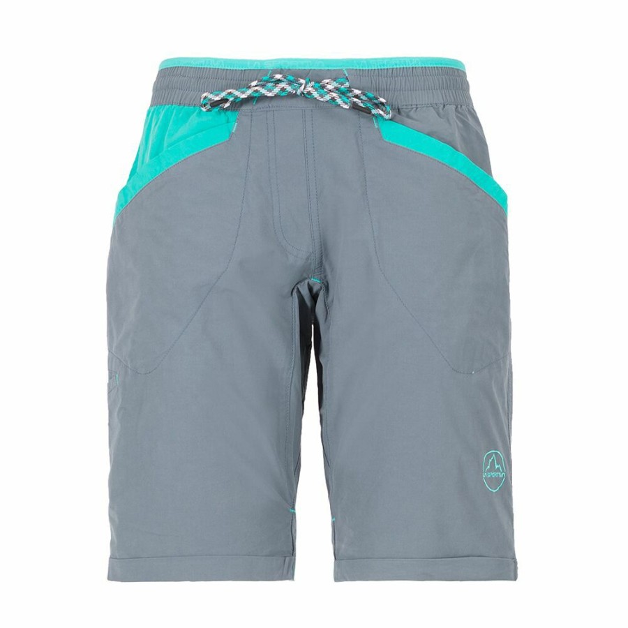 Women'S Bottoms * | La Sportiva Nirvana Short Women'S (Spring 2019) Slate / Aqua